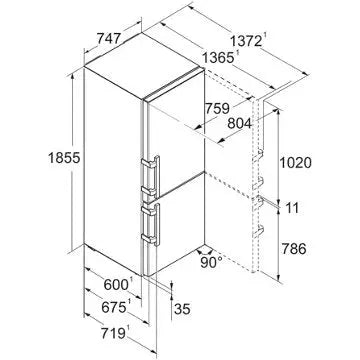 Réfrigérateur combiné	LIEBHERR	CBNsdc765i BioFresh